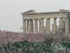 Akropolo znova protestno zaprli