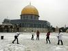 Sneg pobelil sveto mesto Jeruzalem