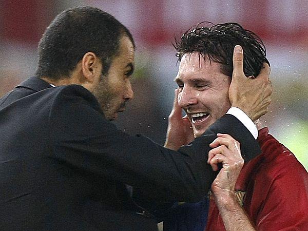 Josep Guardiola se je za izrednega strokovnjaka izkazal že v prvi sezoni, medtem ko Messijevih odlik ni treba dodatno naštevati. Foto: Reuters