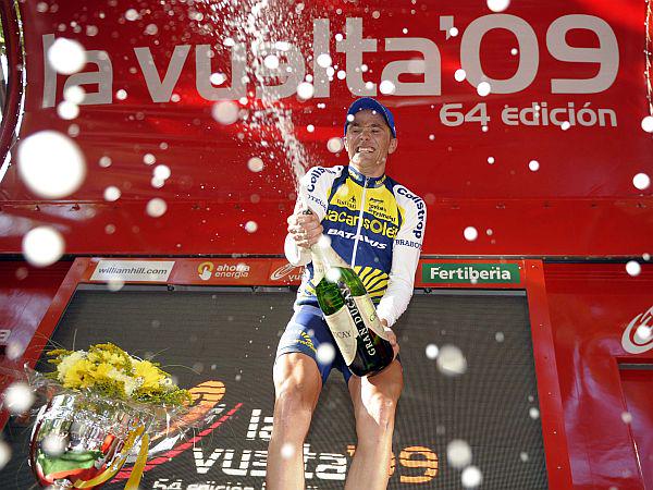 Šprinter Borut Božič je 4. septembra 2009 dosegel prvo slovensko etapno zmago na treh največjih dirkah sveta. Foto: Reuters