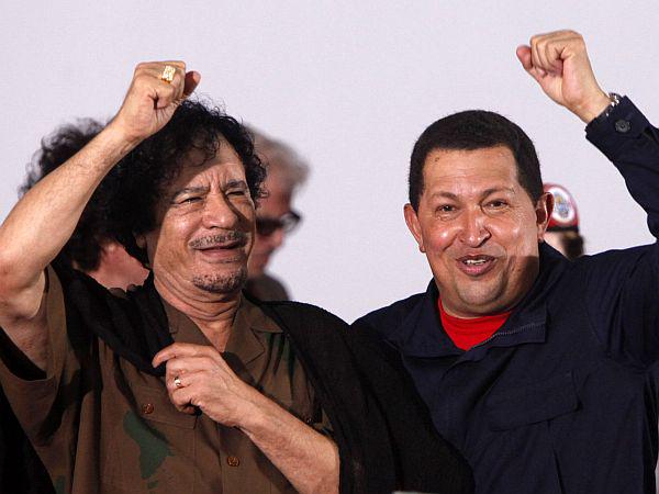 Moamer Gadafi in Hugo Chavez