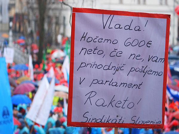 Protest delavcev, Ljubljana