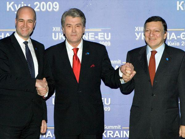 Reinfeldt, Juščenko, Barroso