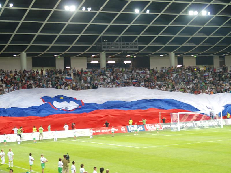 Stadion v Stožicah na tekmi Slovenija - Avstralija, 11. avgust 2010