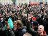 Protivladni protesti v Zagrebu tokrat potekajo mirno