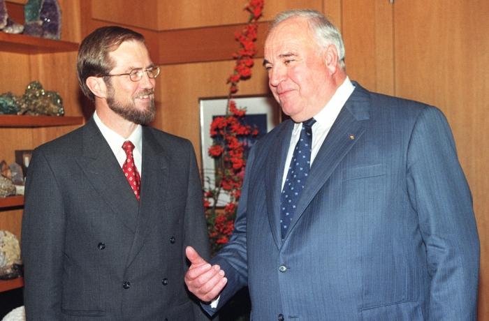 Lojze Peterle in Helmut Kohl