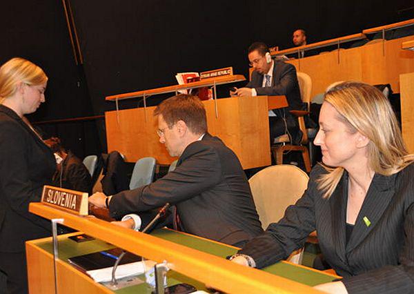 Tako je Samuel Žbogar oddal svoj glas v 10. krogu glasovanja za nestalno članico Varnostnega sveta. Foto: www.mzz.gov.si