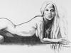 Skica gole Lady Gaga izpod rok Tonyja Bennetta na prodaj
