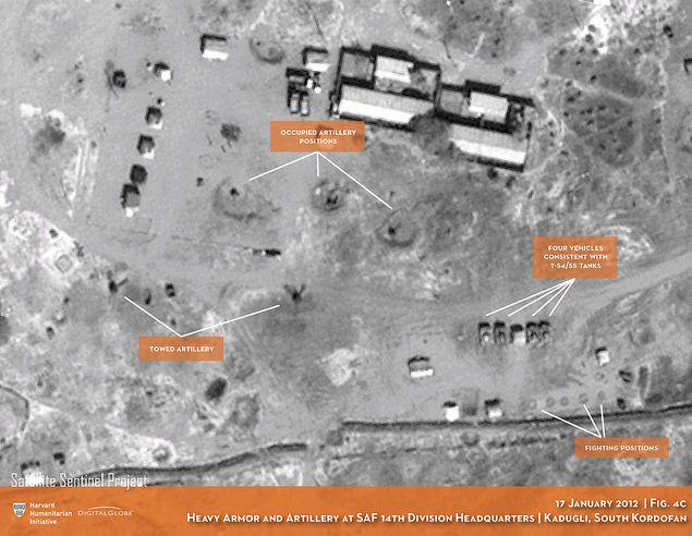 Satelitski posnetki, ki natančno nadzirajo premike vojaških čet v Sudanu. Foto: DigitalGlobe