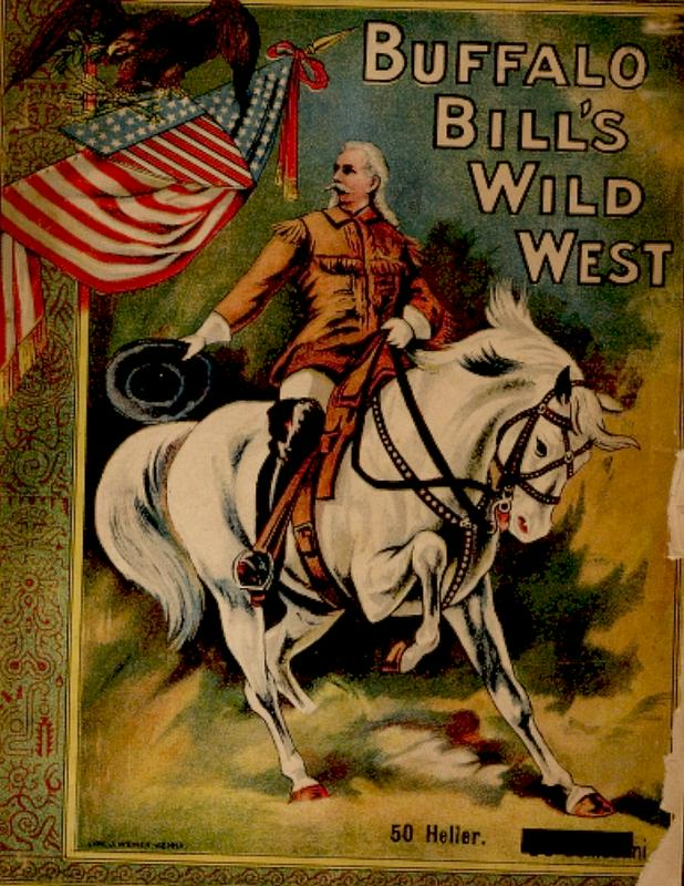 Slika z naslovnice programske knjižice za predstavo Buffalo Bill's Wild West. Foto: Arhiv avtorja