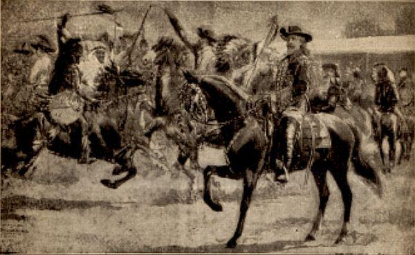 Buffalo Bill s svojimi Indijanci.
