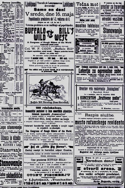 Oglas v Slovenskem narodu - petek, 4. maja 1906.
