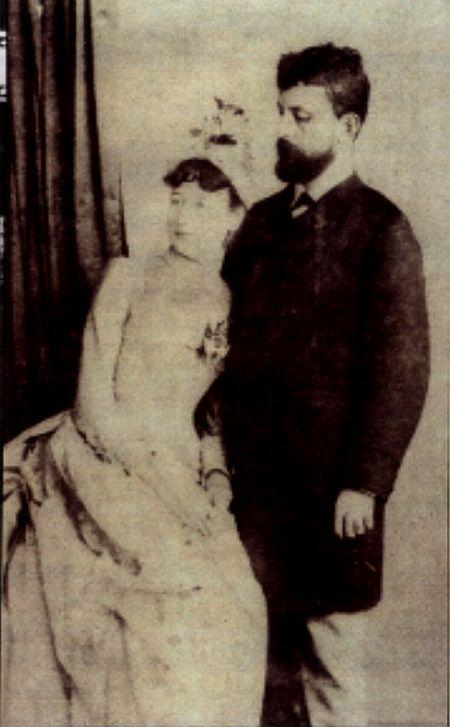 Poročna slika Ivana in Franice.