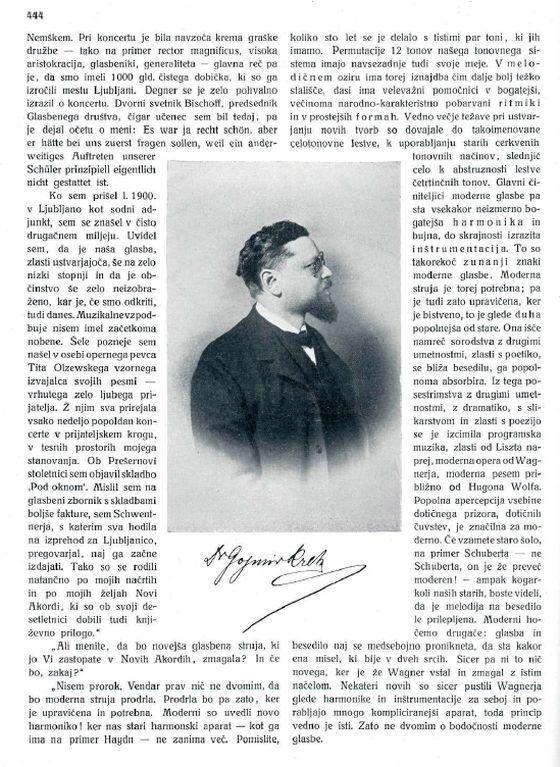 Dr. Gojmir Krek leta 1911. Fotografija je bila objavljena v leposlovnem listu Dom in svet.