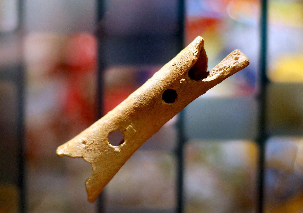 When the bone, a bear femur, was examined by scientists, its value quickly became apparent: The holes had indeed been made by hand -- to create a musical instrument. Foto: BoBo