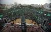 Foto: Množica v Gazi praznuje 25. obletnico Hamasa