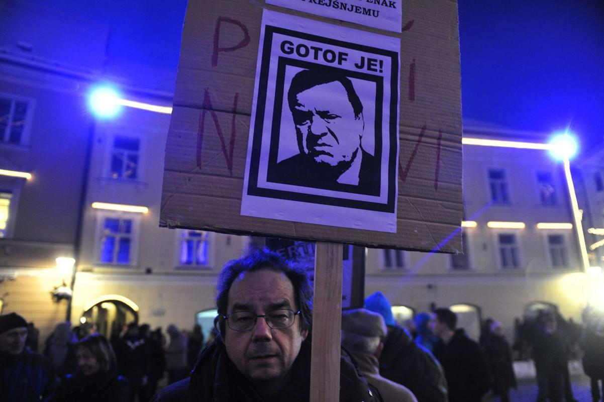 Protest v Ljubljani je bil uperjen proti županu Jankoviću. Foto: BoBo
