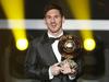 Messi podrl nov rekord - četrtič zapored ima zlato žogo
