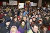 Foto: Tisoči (večinoma) mirnih protestnikov zasedli središče Ljubljane