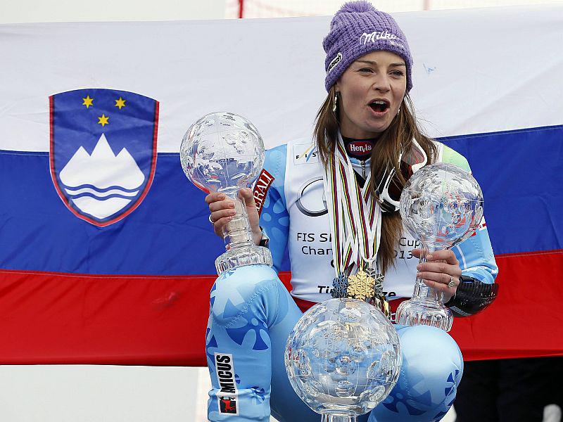 Tina Maze, z naskokom najboljša alpska smučarka na svetu. Foto: Reuters