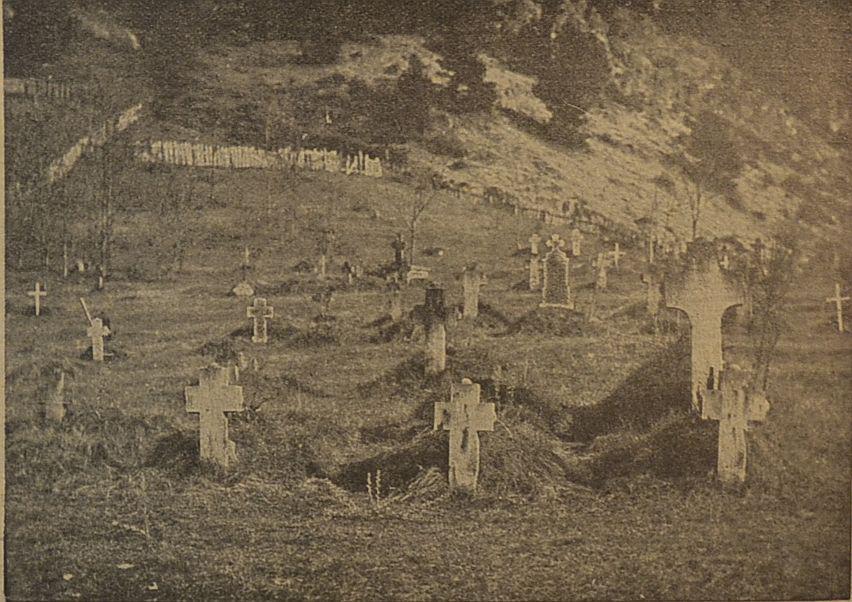 Grobovi srbskih vojakov pri Odrinu. Objavil Slovenski ilustrovani tednik. Foto: Arhiv Andreja Mraka