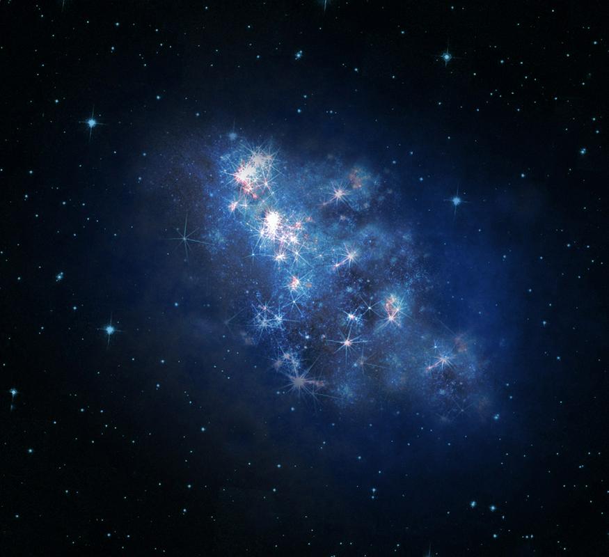 Tako je po umetniški obdelavi videti najbolj oddaljena galaksija. Foto: Reuters