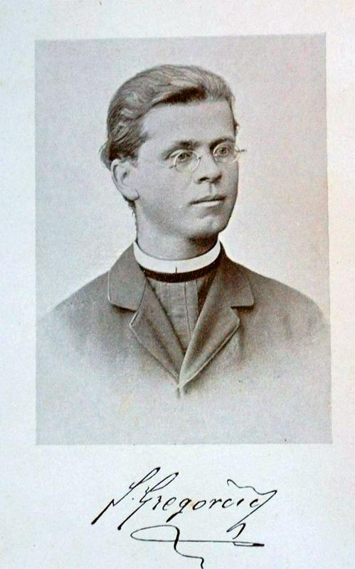 Simon Gregorčič leta 1885. Na ta motiv je Dragojili pripisal svoje verze.