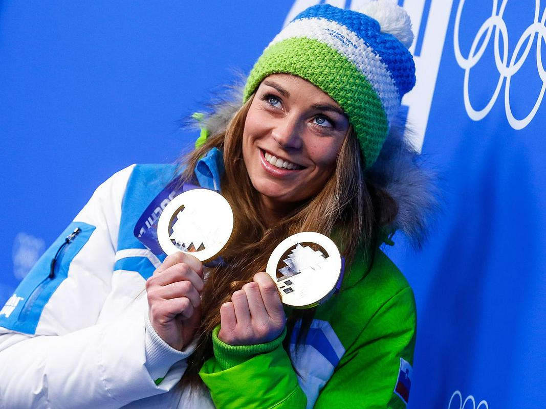 Tini Maze je uspelo tisto, kar ni uspelo nobenemu drugemu slovenskemu športniku - osvojiti zlato olimpijsko medaljo. Foto: STA