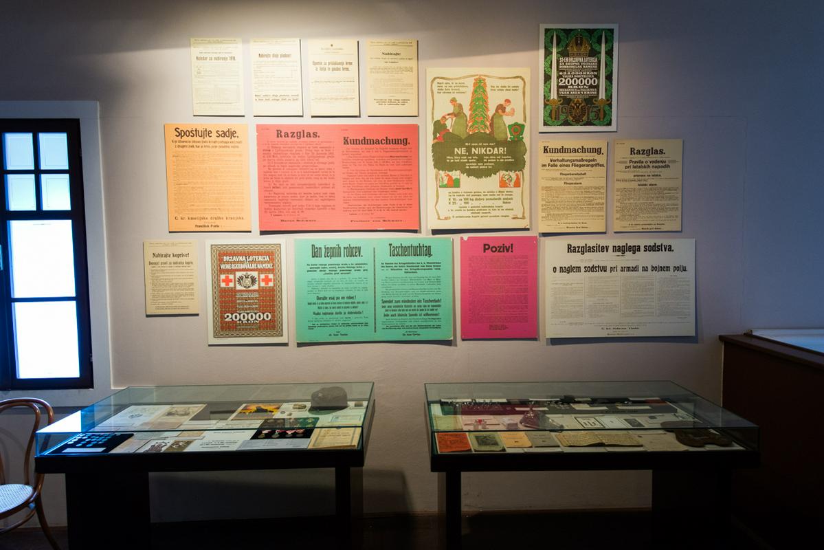 1. svetovna vojna na stalni razstavi v Muzeju novejše zgodovine Slovenije -  propaganda in razglasi