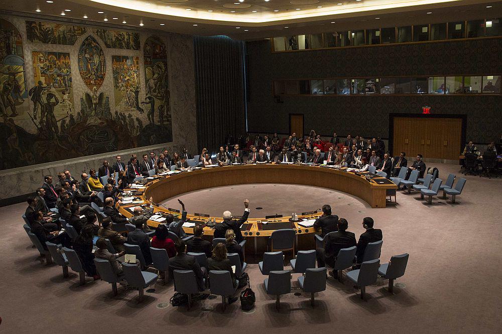 Resolucijo, ki so jo predlagale ZDA, je podprlo 13 članic, Kitajska se je glasovanja vzdržala, Rusija pa je uporabila pravico do veta. Foto: Reuters