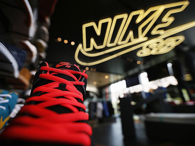 Sportswear maker Nike is the next in a string of US companies to warn of shrinking margins.  Shares fell as much as 13 percent on Friday, hitting a two-and-a-half-year low.  Photo: Reuters