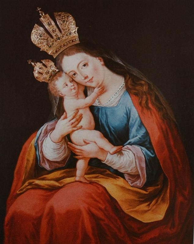 Layerjeva podoba brezjanske Marije, domnevno iz leta 1814. Foto: Arhiv Brezje