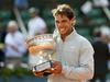 Nadal devetič osvojil Roland Garros, kot prvi petič zapored