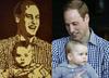 Princ William in mali George tudi na čokoladnem portretu