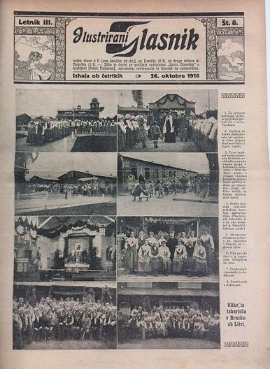 Jeseni 1916 je tednik Ilustrirani Glasnik prinesel tudi slike o pomladanski slavnosti  v Brucku.