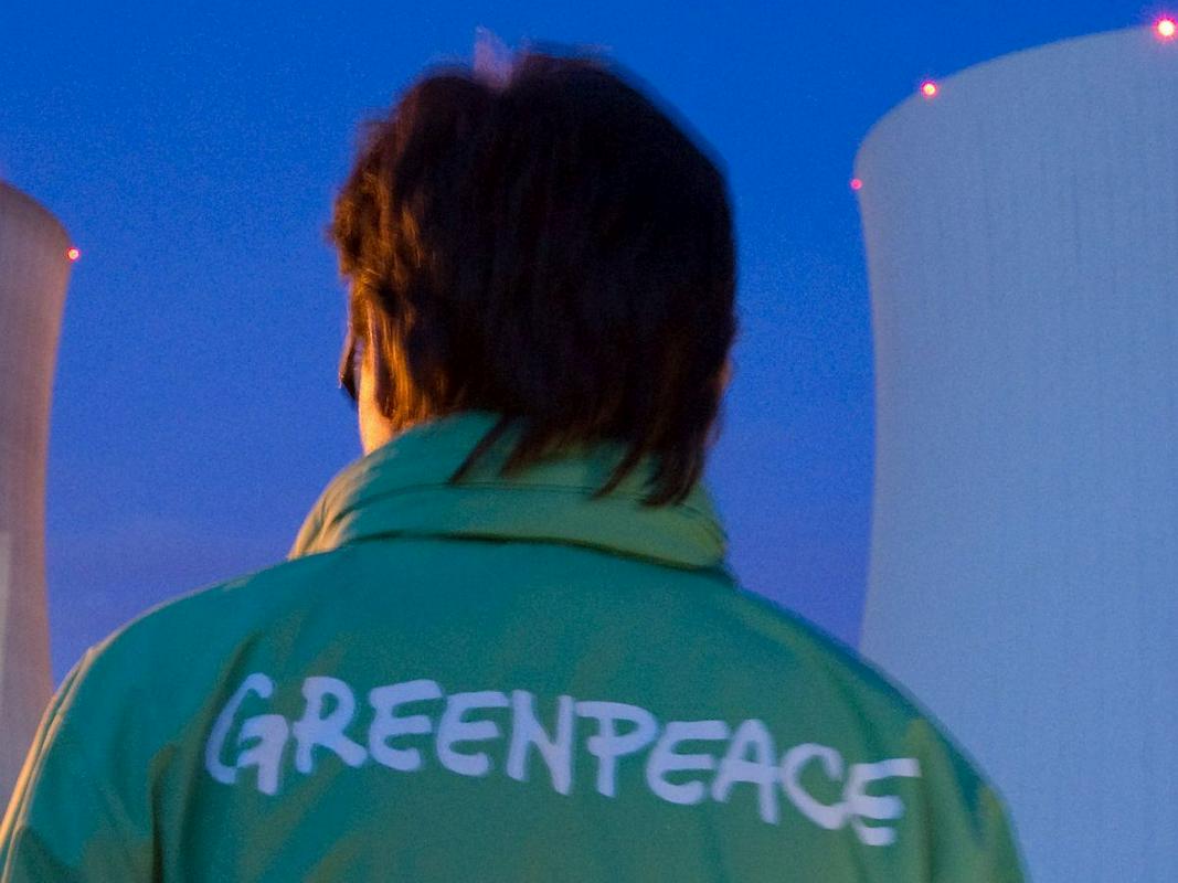 Akcijo je izvedel Greenpeace Slovenija. Foto: EPA