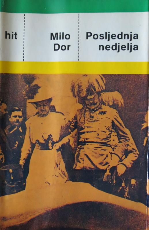 Prestolonasledniška dvojica pri izhodu iz poslopja magistrata. Fotografija služi tudi za naslovnico Doroslovčeve knjige o sarajevskem atentatu.