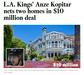 Anže Kopitar kupil dva domova na kalifornijski plaži za 10 milijonov zelencev