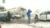Video: Vožnja skozi snežno zaveso tik pred nesrečo pri Postojni