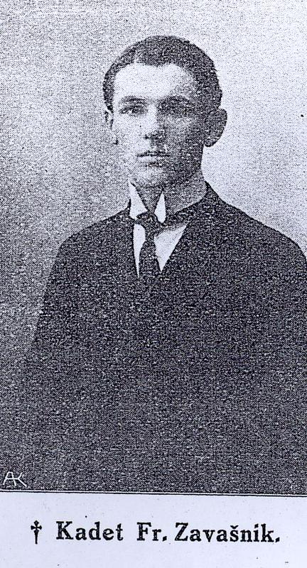 Ljubljanski gimnazijec Franc Zavašnik, ki je pomagal pri urejanju srednješolskega lista Mentor, ki so ga za širšo Slovenijo izdajali v škofovih zavodih. Umrl v bolnišnici na tirolskem bojišču 9. junija 1916.