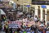 V Zagrebu na tisoče protestnikov združenja Franak