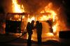 Za tri požare tuja krivda izključena, pri zgorelih tovornjakih ne