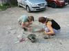 Foto: Naključno odkritje - na parkirišču v Ljubljani našli del rimskega nagrobnika
