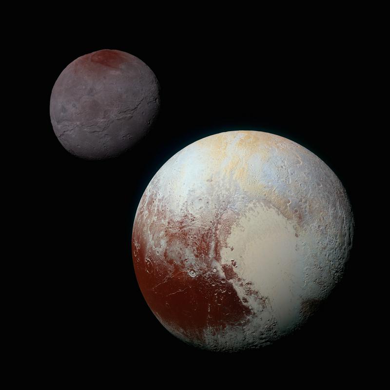 Haron in Pluton po obletu.  Foto: ASA/JHUAPL/SwRI