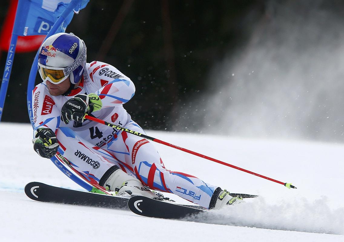 Alexis Pinturault je ujel zmagovito formo in je ponovil uspeh iz Stockholma. Francosko alpsko smučanje se dveh zaporednih veleslalomskih zmag v moški konkurenci ni veselilo že 47 let. Foto: Reuters