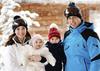Foto: Prve snežne počitnice princa Williama z mlado družino