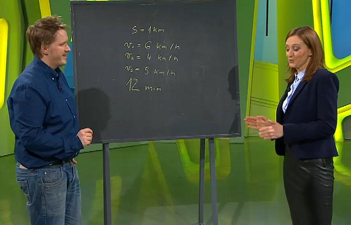 Uroš Kuzman gledalce TV Slovenija razveseljuje s svojimi matematičnimi ugankami v oddaji Ugriznimo znanost. Foto: MMC RTV SLO
