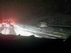 Zaradi snega nesreče, zdrsi in zastoji na primorski avtocesti