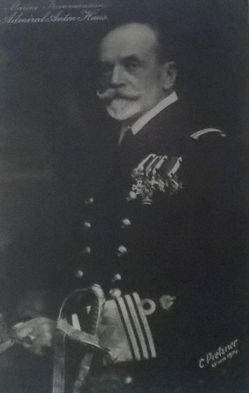 Poveljnik avstro-ogrske mornarice veliki admiral Anton Haus. Hrani Pomorski muzej Sergeja Mašere Piran.