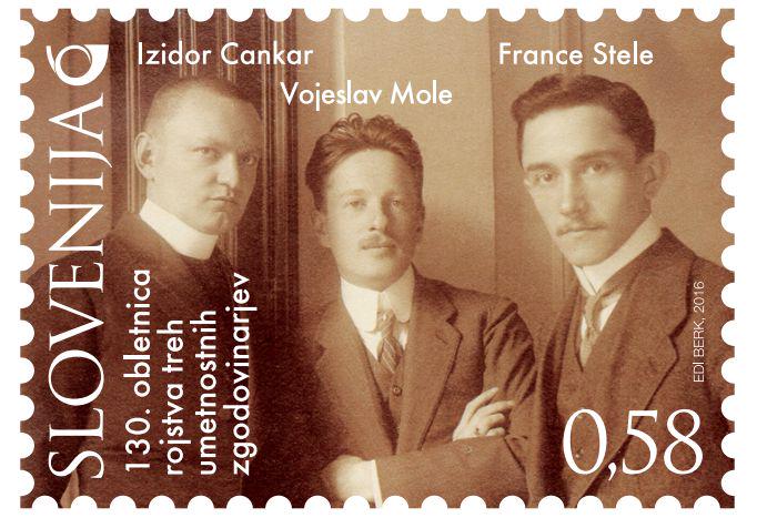 Izidor Cankar, France Stele in Vojeslav Mole
